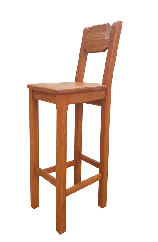 barska stolica hrast masiv četkano lakirano