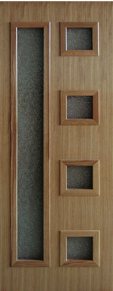 furnirana vrata sa staklima hrast