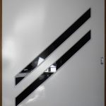 klizna furnirana vrata bijela staklo