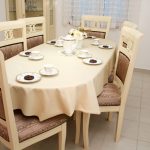 stol i stolice hrast masiv boja vanilija