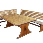 vrtna garnitura hrast masiv stol sa klupama