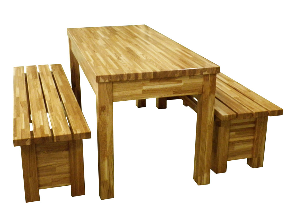 Stol s klupama, klupe hrast i stol masiv stol za terasu