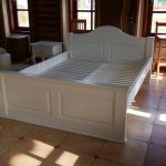 masivni bijeli krevet hrast masiv