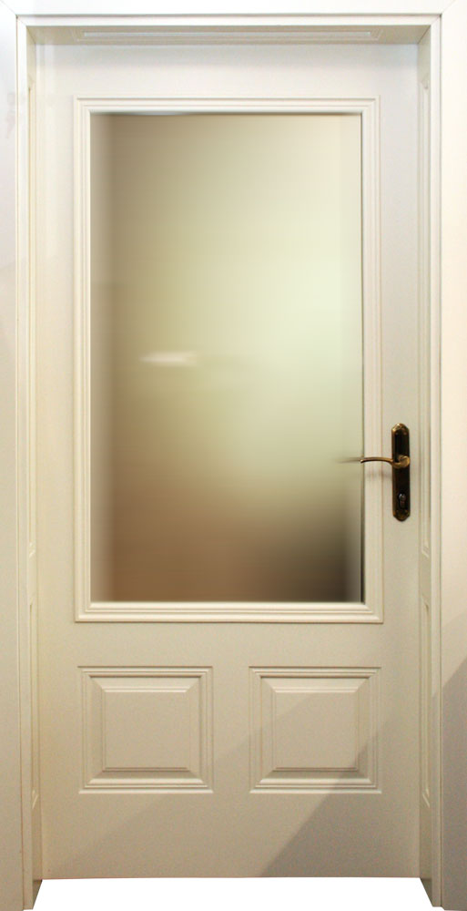 sobna vrata smreka staklo Satinato